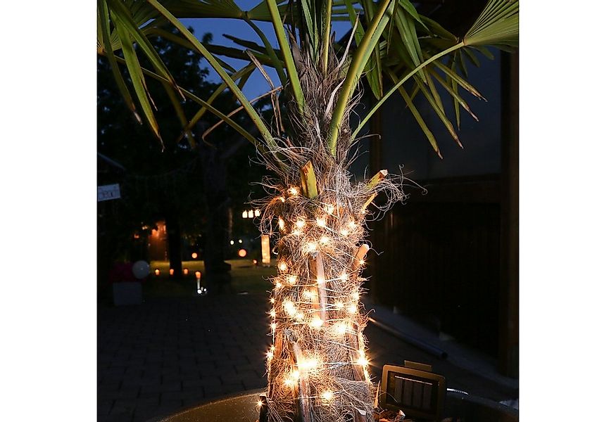 MARELIDA LED-Lichterkette LED Solar Lichterkette Draht 50 LED 4,9m Sensor A günstig online kaufen