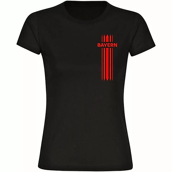 multifanshop T-Shirt Damen Bayern - Streifen - Frauen günstig online kaufen