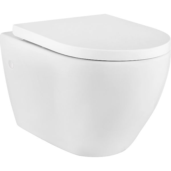 baliv Wand WC-Set Wandtiefspül-WC Kingston Weiß Spülrandlos günstig online kaufen