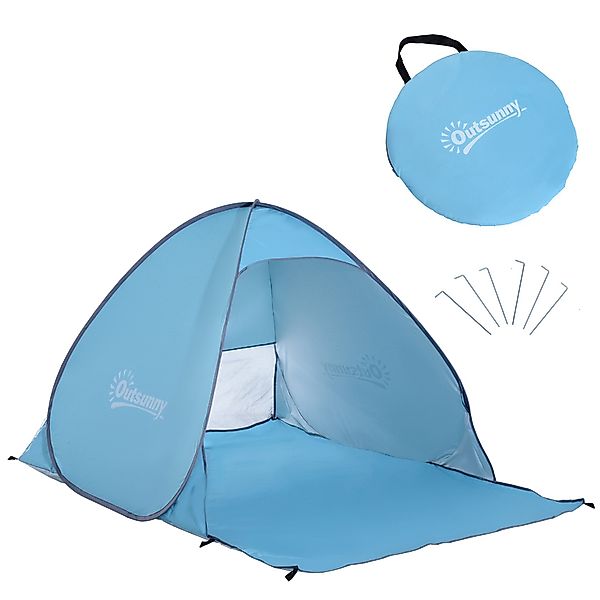 Outsunny Strandmuschel Strandmuschel, Personen: 3 (Strandzelt, günstig online kaufen