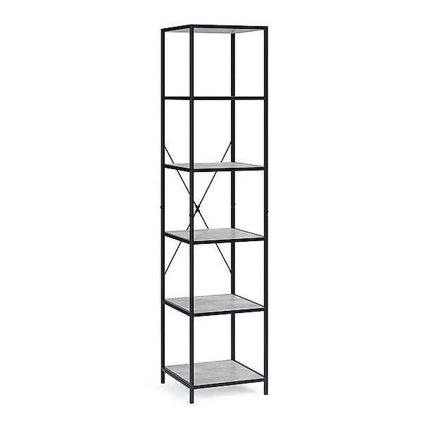 Vicco Raumteilerregal Fyrk, Beton/Schwarz, 40 x 174 cm, 1-tlg. günstig online kaufen