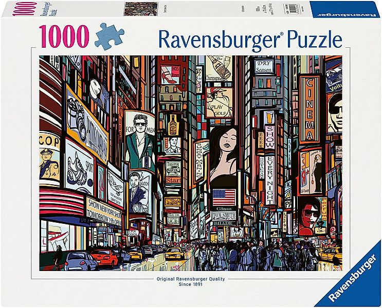 Ravensburger Puzzle Buntes New York, 1000 Puzzleteile, Made in Germany günstig online kaufen