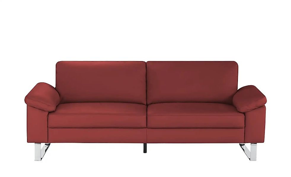 Max Schelling Ledersofa mit Kufengestell Maximum ¦ rot ¦ Maße (cm): B: 224 günstig online kaufen