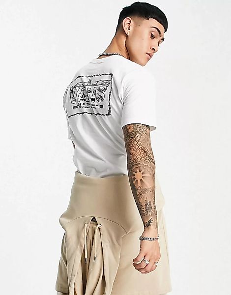 Vans – Bit By Bit – T-Shirt in Weiß mit Rückenprint günstig online kaufen