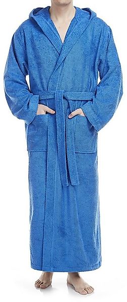 Arus Herrenbademantel mit Kapuze, 100% Baumwolle, extra lang, für Spa & Zuh günstig online kaufen