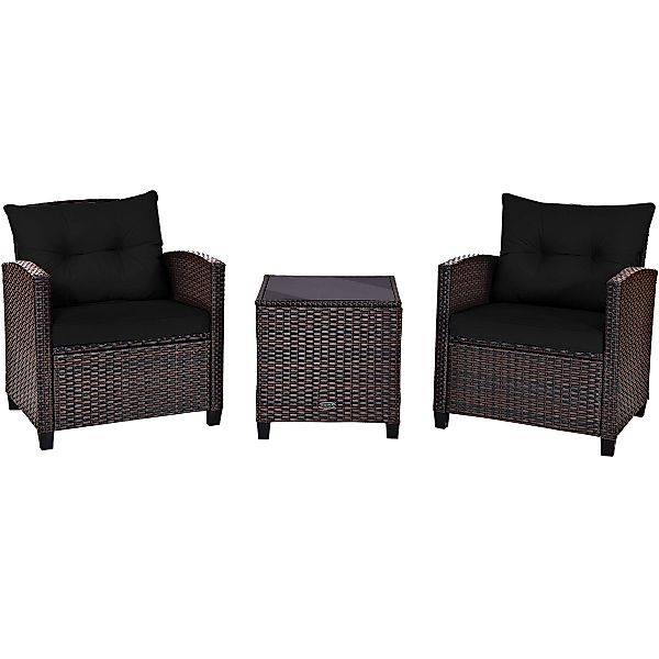 KOMFOTTEU Sitzgruppe Rattan Gartenmöbel, (Set, 3-tlg), günstig online kaufen