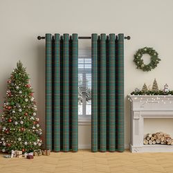 Rosnek Vorhang Karo Vorhang Fenstervorhang Weihnachtsdeko günstig online kaufen
