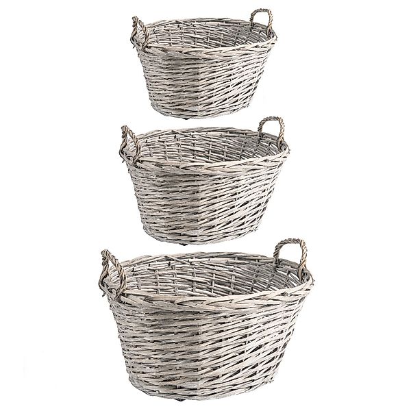 CARO-Möbel Dekokiste JUNAN (Set), Weidenkorb Blumentopf günstig online kaufen