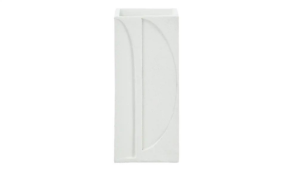 HOME STORY Vase  Style ¦ weiß ¦ Steinzeug ¦ Maße (cm): B: 11,2 H: 25,2 T: 1 günstig online kaufen
