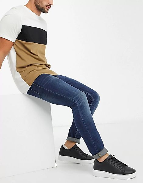 Burton Menswear – Enge Jeans in verwaschenem Mittelblau günstig online kaufen