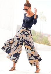 LASCANA Hosenrock mit grafischem Alloverdruck, Culotte, extraweites Bein günstig online kaufen