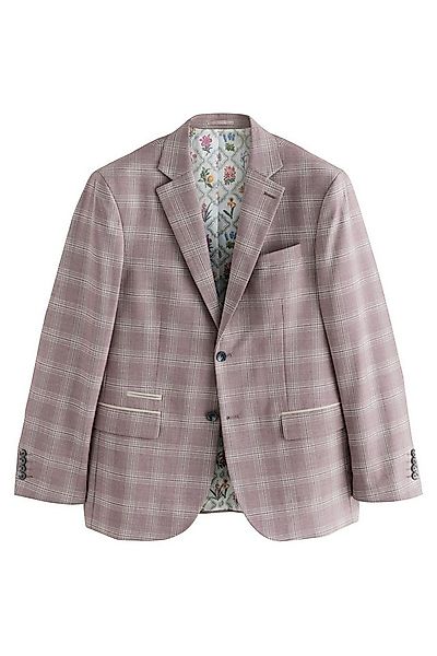 Next Sakko Anzugsakko mit Besatz und Karomuster (1-tlg) günstig online kaufen