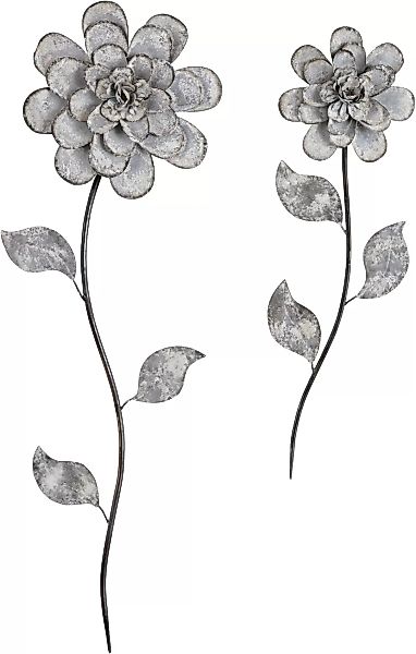Home affaire Wanddekoobjekt "Blumen", Wanddeko, aus Metall günstig online kaufen