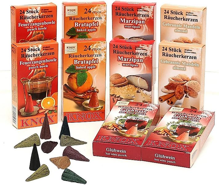 KNOX Duftkerze 10er Set Räucherkerzen verschiedene Düfte Nr. 1 günstig online kaufen