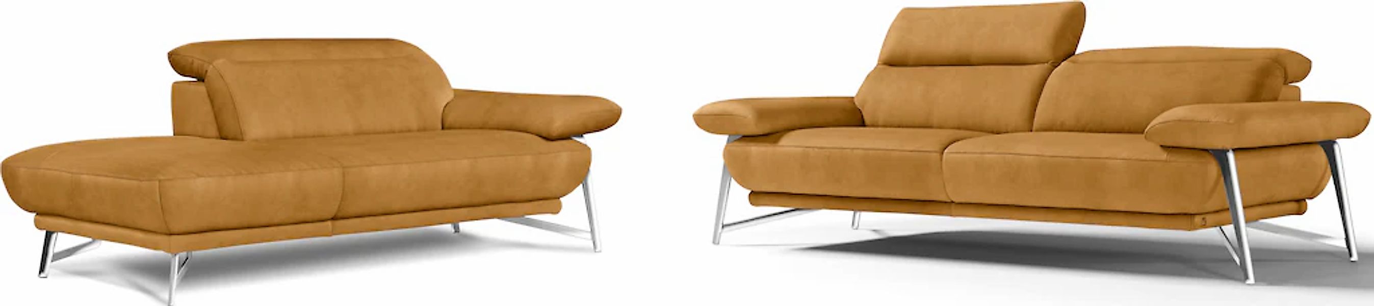 Egoitaliano Sofa "Anais, erstklassiger Sitzkomfort, Fußfarbe chrom" Set, Ko günstig online kaufen