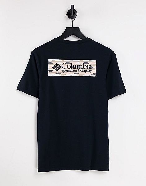 Columbia – North Cascades – Schwarzes T-Shirt mit Rückenaufdruck günstig online kaufen