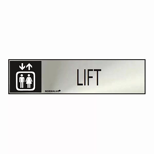 Schild Normaluz Lift Edelstahl (5 X 20 Cm) günstig online kaufen