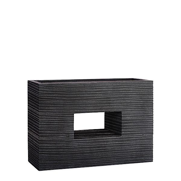 Pflanzwerk Pflanzkübel Vista Premium Frostbeständig Groove 75 cm Anthrazit günstig online kaufen