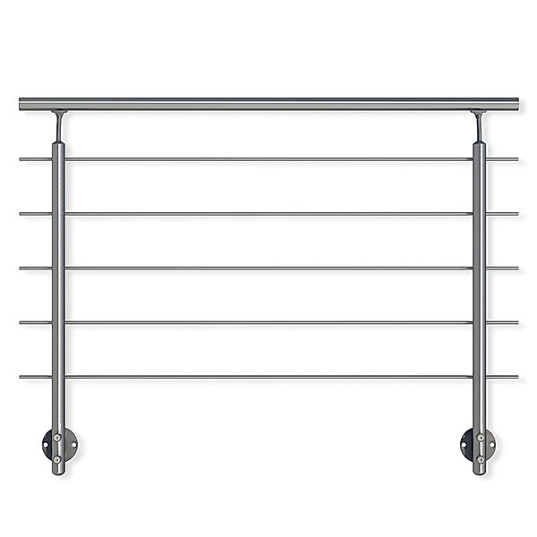Dolle Geländer-Komplettset 150 cm Wandmontage Aluminium günstig online kaufen
