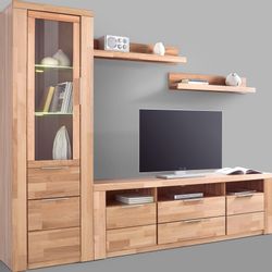 Home affaire Wohnwand "ZARA" Set, 4 Stk. tlg. teilmassives Holz günstig online kaufen