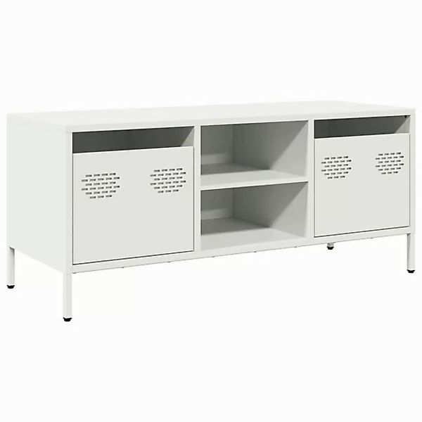 vidaXL Schrankmodule TV-Schrank Weiß 101,5x39x43,5 cm Kaltgewalzter Stahl günstig online kaufen