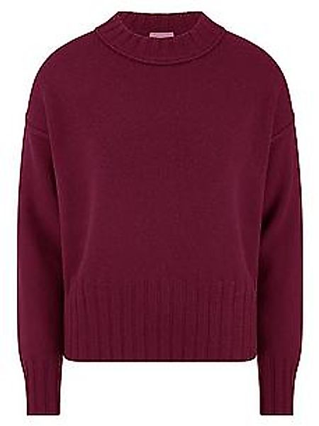 Rundhals-Pullover aus Schurwolle und Kaschmir Peter Hahn rot günstig online kaufen