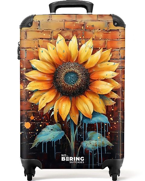 NoBoringSuitcases.com© Hartschalen-Trolley Sonnenblume im Graffiti-Stil 55x günstig online kaufen
