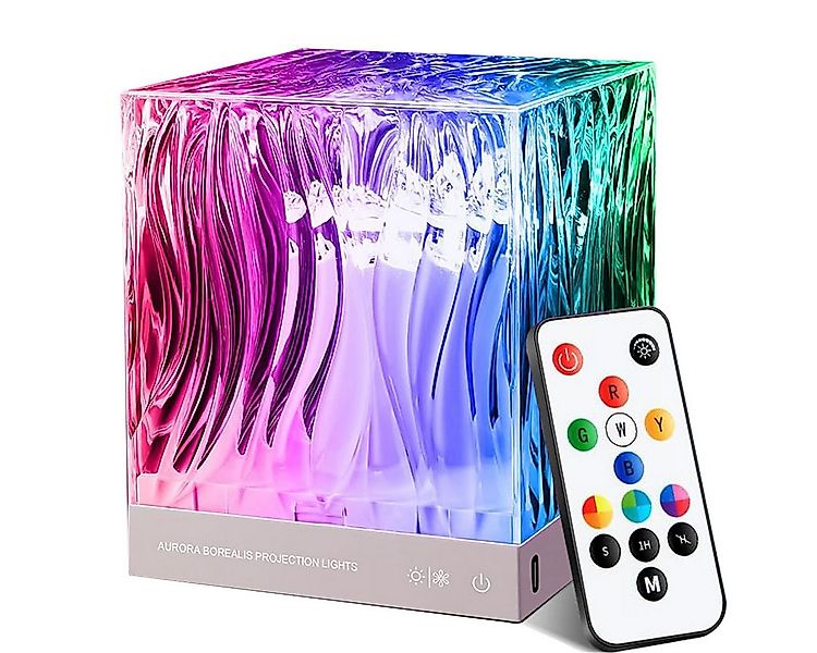 Xruiy Nachtlicht LED Northern Lights Projektor, Tischlampe Kristall, 18 Far günstig online kaufen