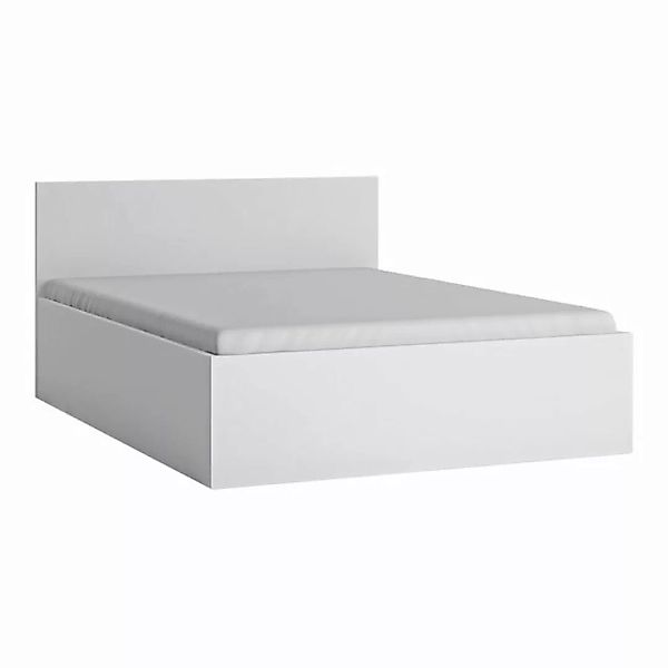 Bett Doppelbett 140 cm mit aufklappbarem Lattenrost in weiß FORTALEZA-129, günstig online kaufen