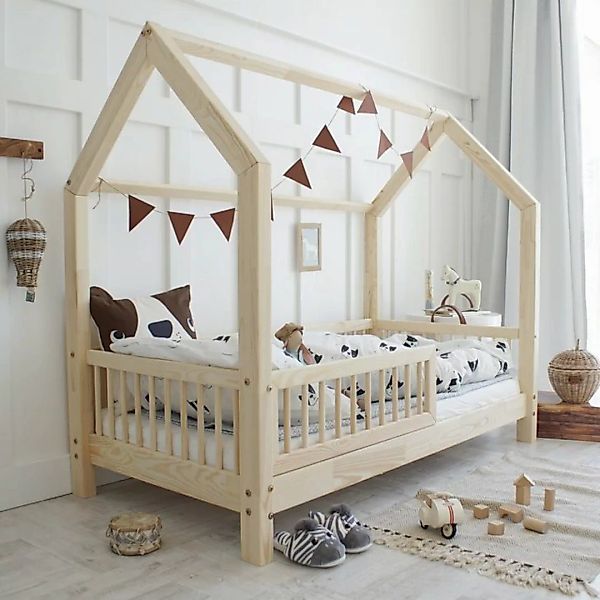 DB-Möbel Kinderbett Kinderbett Hausbett Peru 160x80 cm mit Rausfallschutz günstig online kaufen