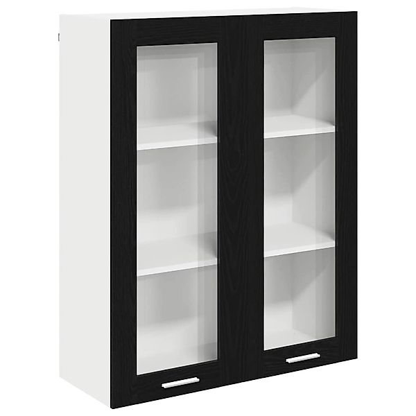 vidaXL Hängeschrank mit Tür Riga Schwarz Eichen-Optik 80 x 31 x 100 cm 8843 günstig online kaufen