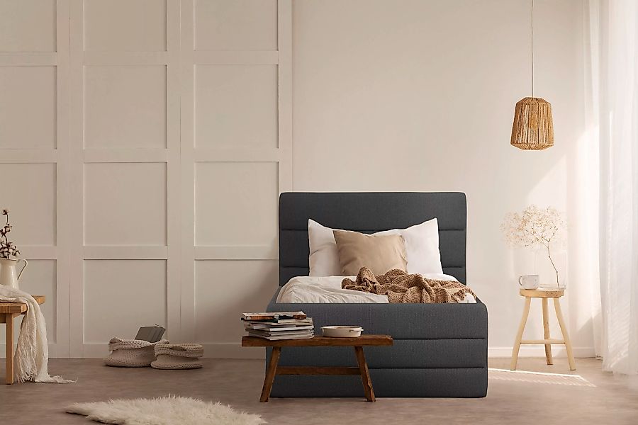 OTTO products Polsterbett "Merrit", Quernaht im Kopf- und Fußteil, in 5 Bre günstig online kaufen