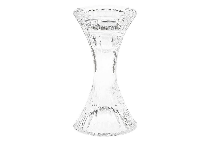 Kaemingk Kerzenhalter Kerzenhalter Glas Rund Kristall Stabkerzenhalter 7cm günstig online kaufen