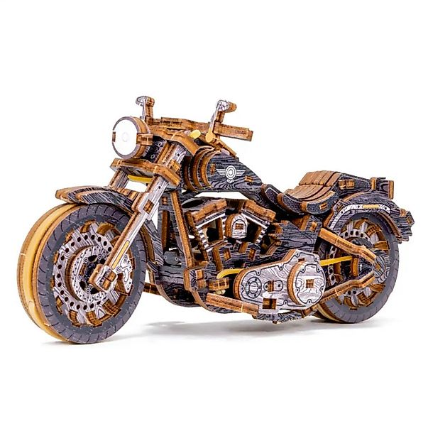 Wooden City 3D-Puzzle Holzmodell Motorrad Cruiser V-Twin 3D Puzzle Bausatz, günstig online kaufen