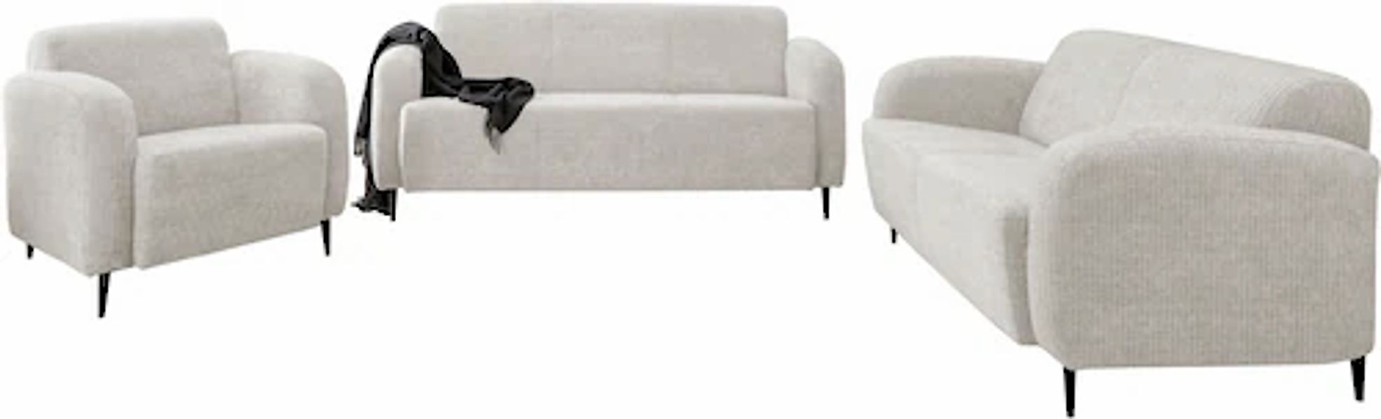 INOSIGN Polstergarnitur »Marone«, (Set, 3 tlg., 3-Sitzer, 2-Sitzer, Sessel) günstig online kaufen