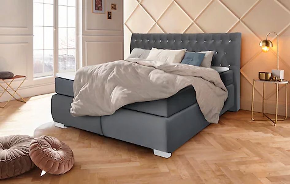 Leonique Boxspringbett »Rumba«, Taschenfederkern-Matratze in Härtegrad 3, i günstig online kaufen