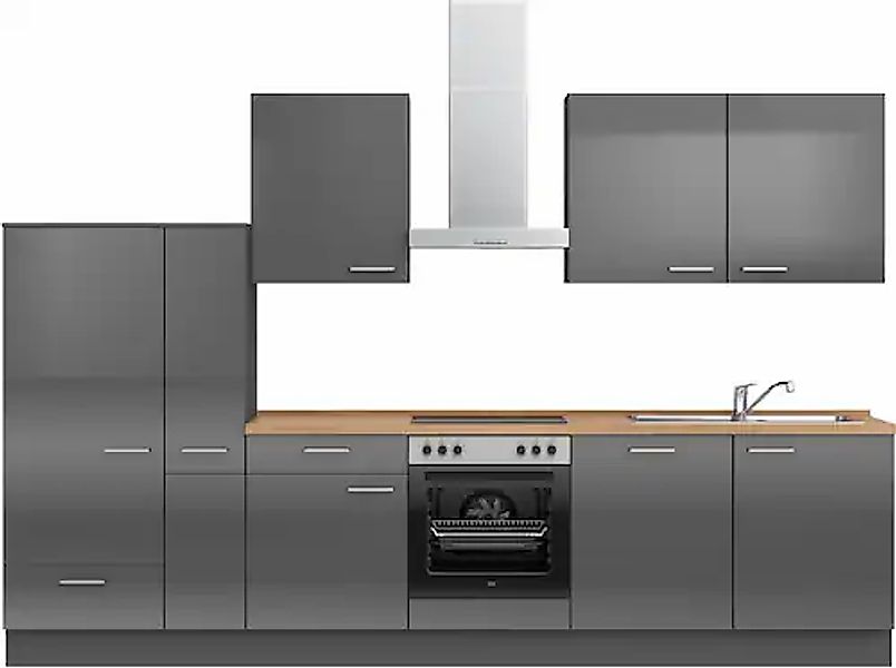 nobilia® Küchenzeile »"Flash I"« vormontiert, Ausrichtung wählbar, Breite 3 günstig online kaufen