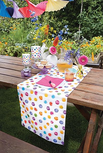 Ambiente® Tischläufer Polka Dots (1-tlg, 1-teilig), günstig online kaufen