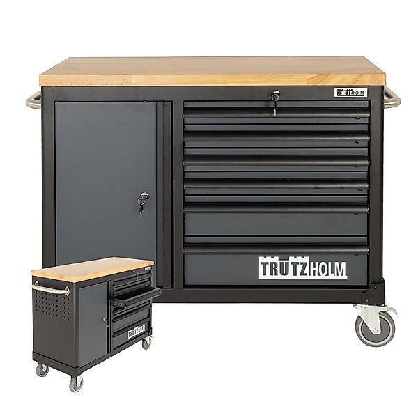 TRUTZHOLM Werkstattwagen DELUXE 6 Schubladen Mit Tür Unbestückt Massive Arb günstig online kaufen