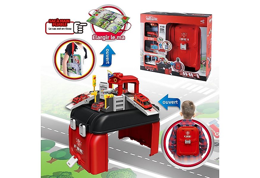 Esun Spiel-Feuerwehrwache Parkhaus für Kinder, Parkgarage Feuerwehr und Pol günstig online kaufen