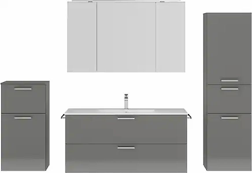 nobilia® Badmöbel-Set »Tolvina« vormontiert, mit Soft-Close, 4 Stk. tlg. günstig online kaufen