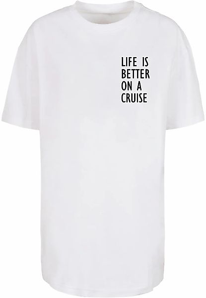 Merchcode T-Shirt "Merchcode Damen Ladies Life Is Better Oversized Boyfrien günstig online kaufen