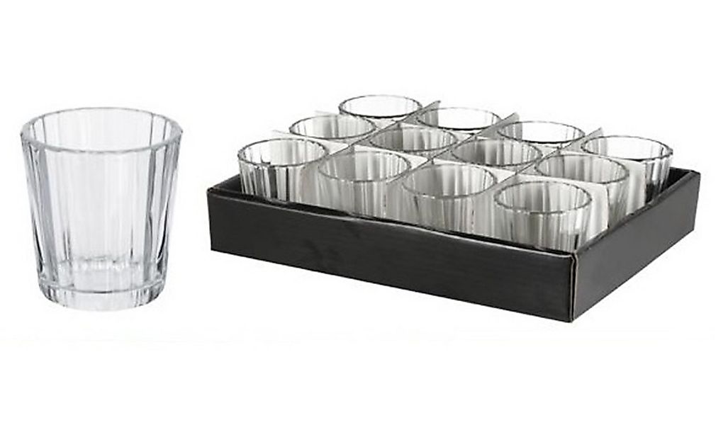 Meinposten Teelichthalter Teelichtgläser 12 Stück (12 St., 12er Set) günstig online kaufen