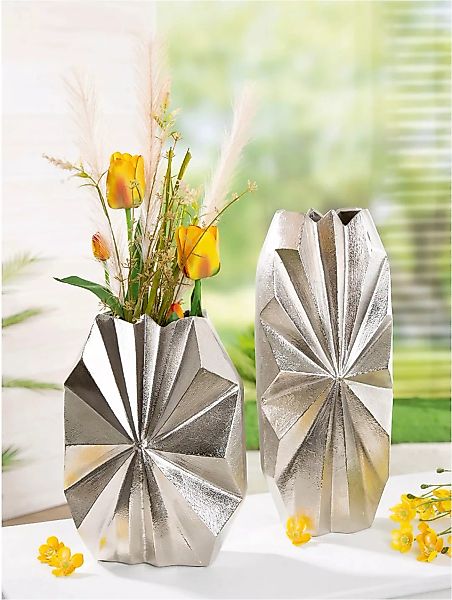 GILDE Dekovase »Vase Rayons, aus Aluminium«, (1 St.) günstig online kaufen