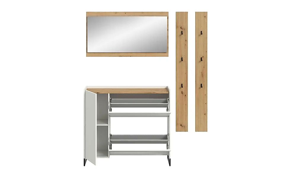 Garderobenkombination   ¦ weiß ¦ Maße (cm): B: 192 H: 172 Garderoben & Klei günstig online kaufen