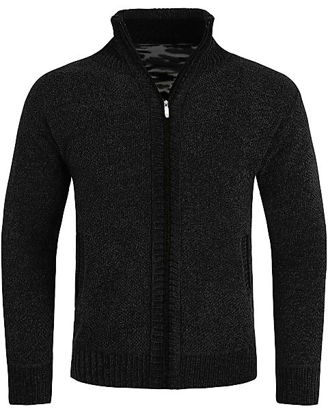 Allthemen Cardigan mit Stehkragen Uni Grobstrick günstig online kaufen