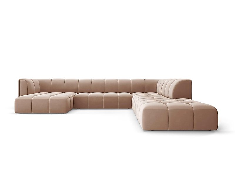Milo Casa | Panorama-Ecksofa Francesca Samt rechts 7-Sitzer günstig online kaufen