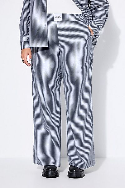 Studio Untold Schlupfhose Hose Wide Legs Streifen Patch Elastikbund günstig online kaufen