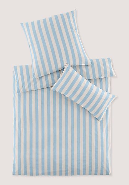 hessnatur Renforcé Bettwäsche-Set CANNES aus Bio-Baumwolle - blau - Größe 2 günstig online kaufen