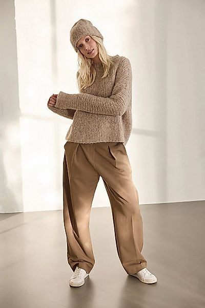 DAINIKA Wollpullover Oversize Damen Strickpullover aus Alpakawolle mit Rund günstig online kaufen